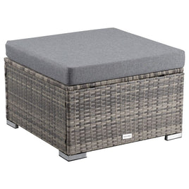 Outdoor wicker ottoman in Grey Kings Warehouse