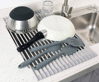 Over The Sink Multipurpose Roll-Up Dish Drying Rack (52 x 33 cm) Kings Warehouse 