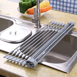 Over The Sink Multipurpose Roll-Up Dish Drying Rack (52 x 33 cm) Kings Warehouse 