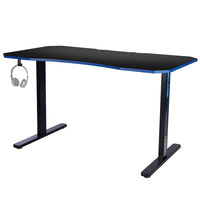 OVERDRIVE Gaming Desk 139cm PC Table Computer Setup Carbon Fiber Style Black Furniture Kings Warehouse 