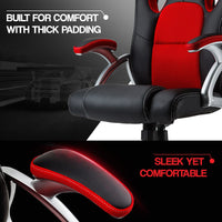 OVERDRIVE Racing Office Chair Seat Executive Computer Gaming PU Leather Deluxe Kings Warehouse 