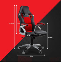 OVERDRIVE Racing Office Chair Seat Executive Computer Gaming PU Leather Deluxe Kings Warehouse 