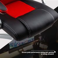 OVERDRIVE Racing Office Chair Seat Executive Computer Gaming PU Leather Deluxe Kings Warehouse 