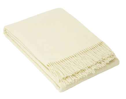 Oxford Throw - Merino Wool Blend - Ivory Kings Warehouse 