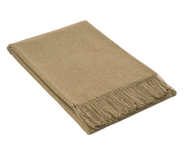 Paddington Throw - Fine Wool Blend - Camel Kings Warehouse 