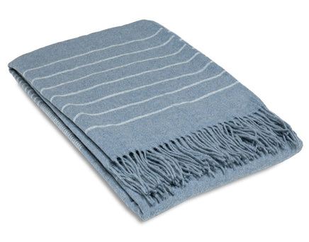 Paddington Throw - Fine Wool Blend - Forever Blue Kings Warehouse 