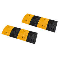 Pair of 1m Long 60T Load Rubber Speed Bump Hump Modular Speed Humps Road Hump Kings Warehouse 