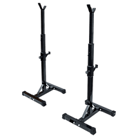 Pair of Adjustable Squat Rack Sturdy Steel Barbell Bench Press Stands GYM/HOME Kings Warehouse 