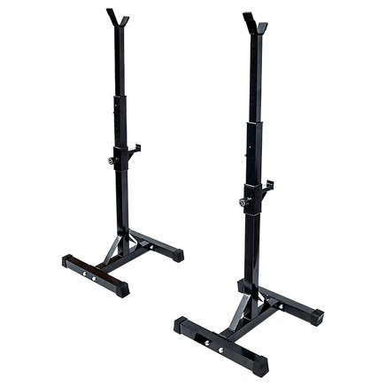 Pair of Adjustable Squat Rack Sturdy Steel Barbell Bench Press Stands GYM/HOME Kings Warehouse 