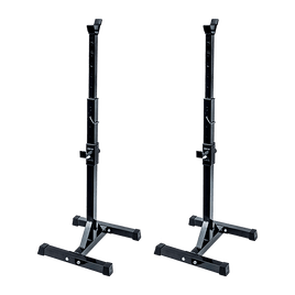 Pair of Adjustable Squat Rack Sturdy Steel Barbell Bench Press Stands GYM/HOME Kings Warehouse 