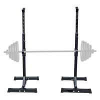 Pair of Adjustable Squat Rack Sturdy Steel Barbell Bench Press Stands GYM/HOME Kings Warehouse 