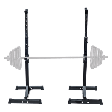 Pair of Adjustable Squat Rack Sturdy Steel Barbell Bench Press Stands GYM/HOME Kings Warehouse 