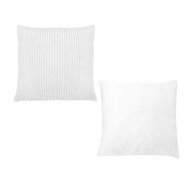 Pair of Calico Cordury Cushions White Home & Garden Kings Warehouse 