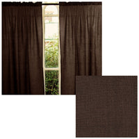 Pair of Polyester Cotton Rod Pocket Unlined Curtains 110 x 213 cm each Chocolate Dots Home & Garden Kings Warehouse 
