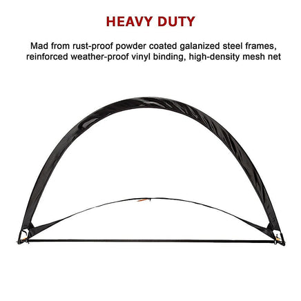 Pair of Soccer Football Goals 180cm Pop Up Portable Quick Set Up Sports & Fitness Kings Warehouse 