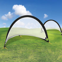 Pair of Soccer Football Goals 180cm Pop Up Portable Quick Set Up Sports & Fitness Kings Warehouse 