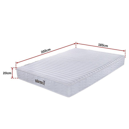 Palermo Contour 20cm Encased Coil King Mattress CertiPUR-US Certified Foam Furniture Kings Warehouse 