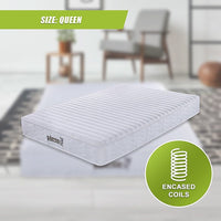 Palermo Contour 20cm Encased Coil Queen Mattress CertiPUR-US Certified Foam Furniture Kings Warehouse 