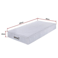 Palermo Contour 20cm Encased Coil Single Mattress CertiPUR-US Certified Foam Furniture Kings Warehouse 