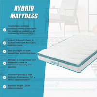 Palermo Double 20cm Memory Foam and Innerspring Hybrid Mattress Furniture Kings Warehouse 