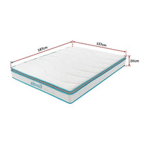 Palermo Double 20cm Memory Foam and Innerspring Hybrid Mattress Furniture Kings Warehouse 