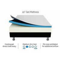 Palermo Double 25cm Gel Memory Foam Mattress - Dual-Layered - CertiPUR-US Certified Furniture Kings Warehouse 