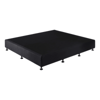 Palermo King Ensemble Bed Base Midnight Black Linen Fabric Furniture Kings Warehouse 