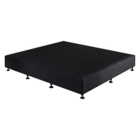 Palermo King Ensemble Bed Base Midnight Black Linen Fabric