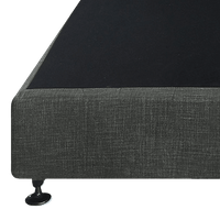 Palermo King Ensemble Bed Base Platinum Graphite Linen Fabric Furniture Kings Warehouse 