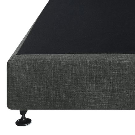 Palermo King Ensemble Bed Base Platinum Graphite Linen Fabric Furniture Kings Warehouse 