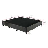 Palermo King Ensemble Bed Base Platinum Graphite Linen Fabric Furniture Kings Warehouse 