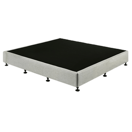 Palermo King Ensemble Bed Base Platinum Light Grey Linen Fabric Furniture Kings Warehouse