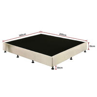 Palermo King Ensemble Bed Base Platinum Natural Sand Linen Fabric Furniture Kings Warehouse 