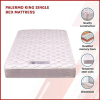 PALERMO King Single Bed Mattress Kings Warehouse 
