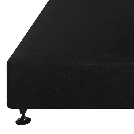 Palermo King Single Ensemble Bed Base Midnight Black Linen Fabric Furniture Kings Warehouse 