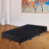 Palermo King Single Ensemble Bed Base Midnight Black Linen Fabric Furniture Kings Warehouse 