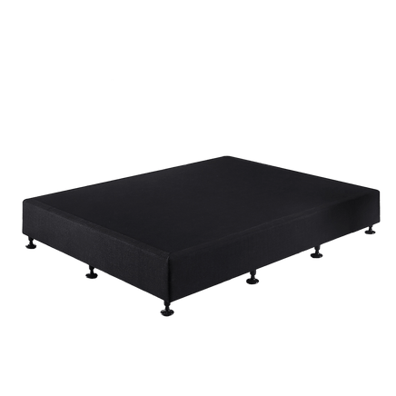 Palermo King Single Ensemble Bed Base Midnight Black Linen Fabric Furniture Kings Warehouse 