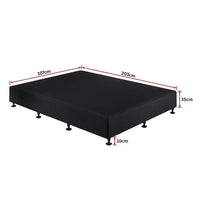 Palermo King Single Ensemble Bed Base Midnight Black Linen Fabric Furniture Kings Warehouse 