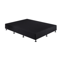 Palermo King Single Ensemble Bed Base Midnight Black Linen Fabric Furniture Kings Warehouse 