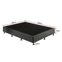 Palermo King Single Ensemble Bed Base Platinum Graphite Linen Fabric Furniture Kings Warehouse 