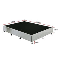 Palermo King Single Ensemble Bed Base Platinum Light Grey Linen Fabric Furniture Kings Warehouse 