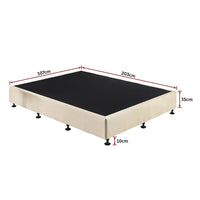 Palermo King Single Ensemble Bed Base Platinum Natural Sand Linen Fabric Furniture Kings Warehouse 