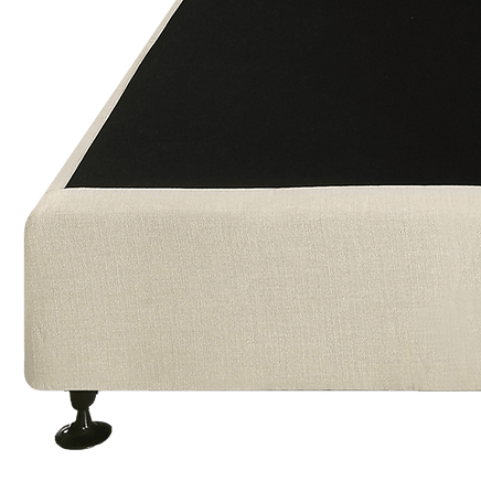 Palermo King Single Ensemble Bed Base Platinum Natural Sand Linen Fabric Furniture Kings Warehouse 