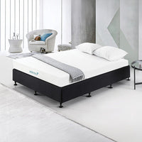 Palermo Queen Ensemble Bed Base Midnight Black Linen Fabric Furniture Kings Warehouse 
