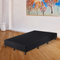 Palermo Queen Ensemble Bed Base Midnight Black Linen Fabric Furniture Kings Warehouse 