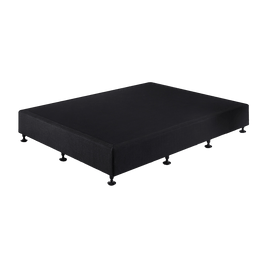 Palermo Queen Ensemble Bed Base Midnight Black Linen Fabric Furniture Kings Warehouse 