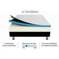Palermo Single 25cm Gel Memory Foam Mattress - Dual-Layered - CertiPUR-US Certified Furniture Kings Warehouse 