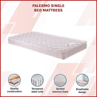 PALERMO Single Bed Mattress Furniture Kings Warehouse 