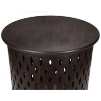 Pansy Wooden Round 50cm Side Table Sofa End Tables - Brown Kings Warehouse 