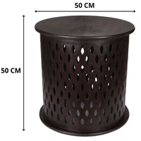 Pansy Wooden Round 50cm Side Table Sofa End Tables - Brown Kings Warehouse 